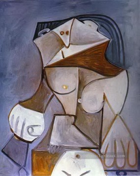  nude Peintre - Nu dans un fauteuil 1959 cubisme Pablo Picasso